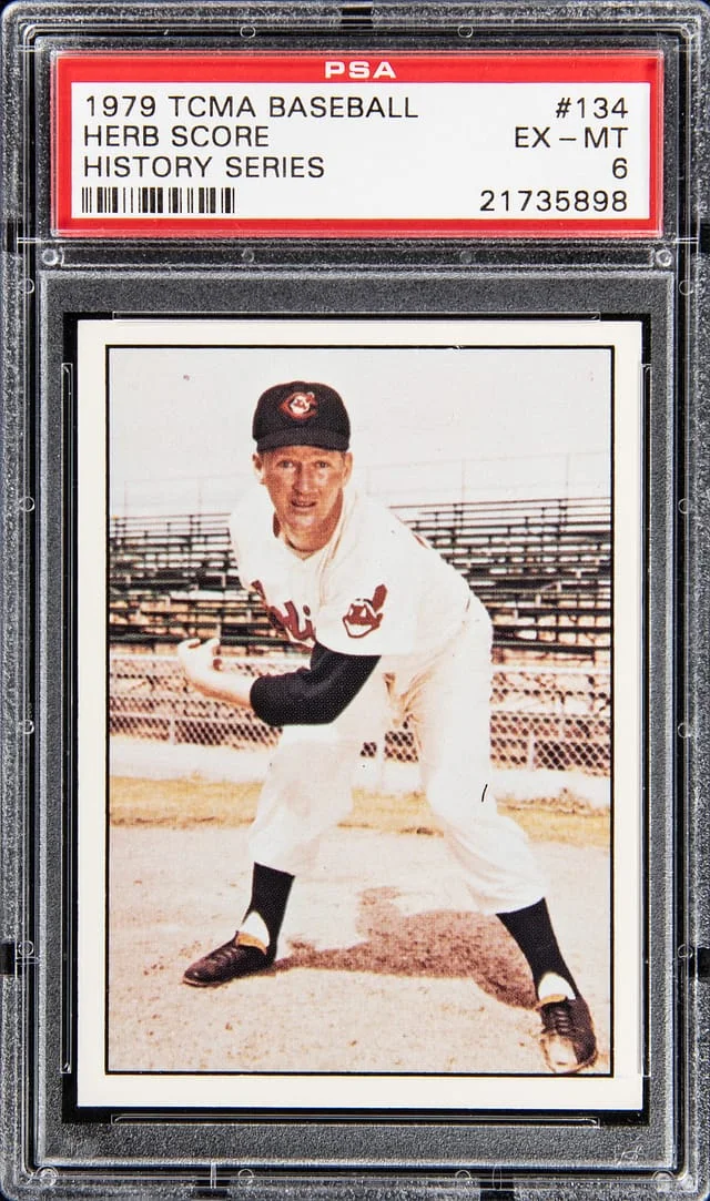 1979 TCMA Baseball History Series Herb Score #134 card image