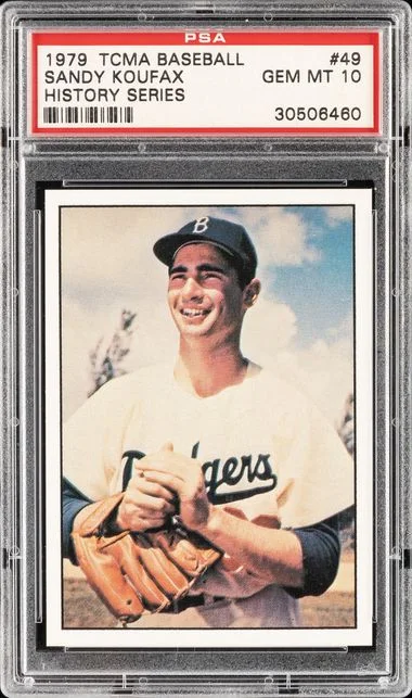 1979 Tcma Baseball History Series Sandy Koufax #49 card image