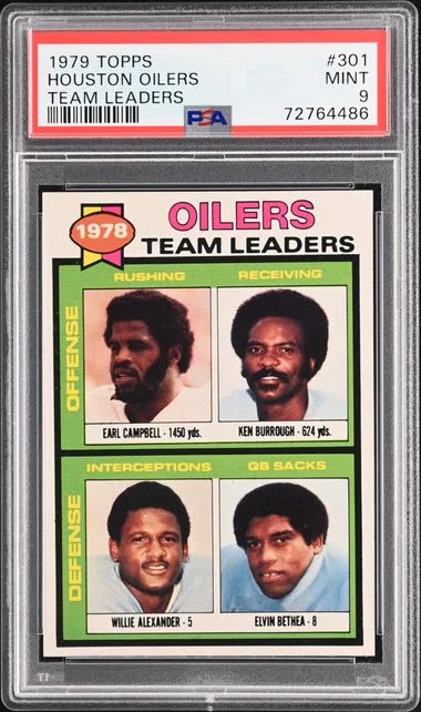 1979 Topps Houston Oilers Team Leaders #301 card image