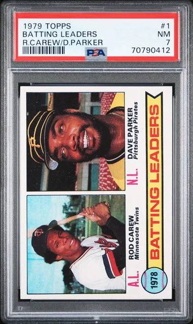 1979 Topps Rod Carew/Dave Parker Batting Leaders #1 card image
