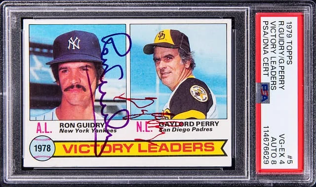 1979 Topps Victory Leaders Ron Guidry/Gaylord Perry Dual #no-number card image