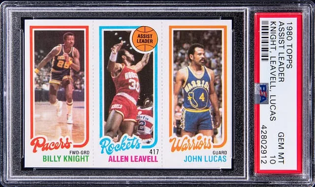 1980-81 Topps Assist Leader Knight/Leavell/Lucas #no-number card image