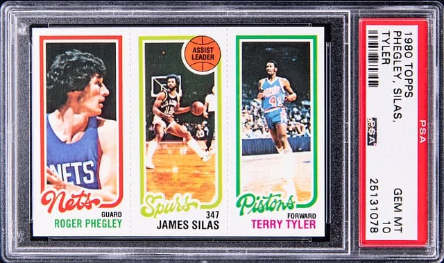 1980-81 Topps Assist Leader Roger Phegley/James Silas/Terry Tyler #no-number card image