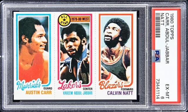 1980-81 Topps Austin Carr/Kareem Abdul-Jabbar/Calvin Natt #no-number card image