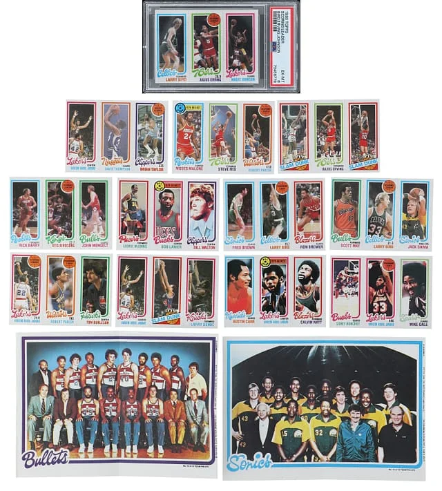 1980-81 Topps Basketball Partial Set (68) Including Pin Ups - Featuring Magic/Bird/Erving #no-number card image