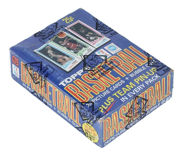 1980-81 Topps Basketball Unopened Wax Box (36 Packs) – Possible Magic Johnson/Larry Bird Cards – BBCE Certified #no-number card image