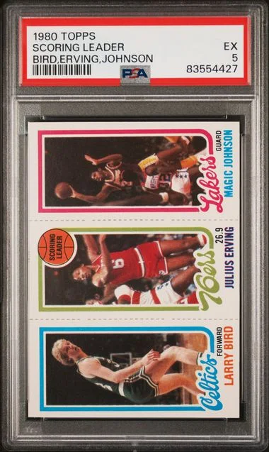 1980-81 Topps Bird/ Erving/Johnson #no-number card image