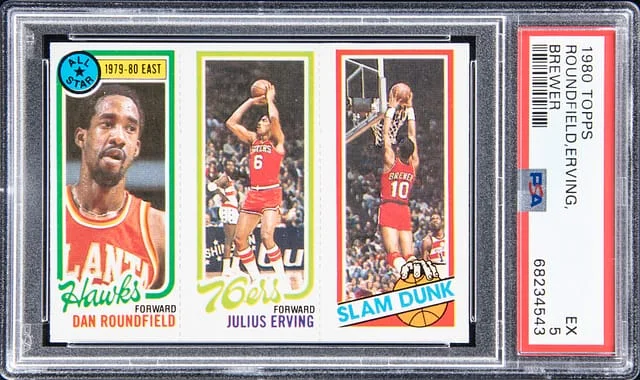 1980-81 Topps Brewer Ron Brewer, Julius Erving, Dan Roundfield #no-number card image