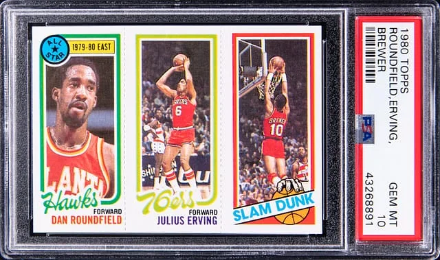 1980-81 Topps Dan Roundfield/Julius Erving/Ron Brewer #no-number card image