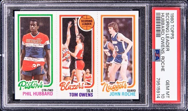 1980-81 Topps Hubbard/Owens/Roche #no-number card image