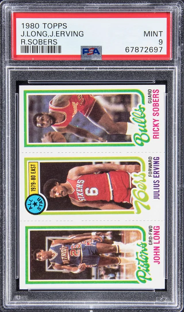 1980-81 Topps John Long/Julius Erving/Ricky Sobers #no-number card image