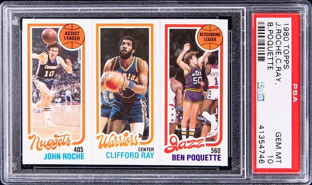 1980-81 Topps John Roche/Clifford Ray/Ben Poquette #no-number card image
