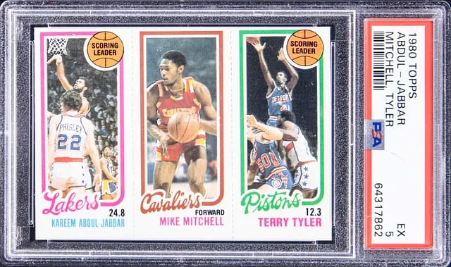 1980-81 Topps Kareem Abdul-Jabbar/Mike Mitchell/Terry Tyler #no-number card image