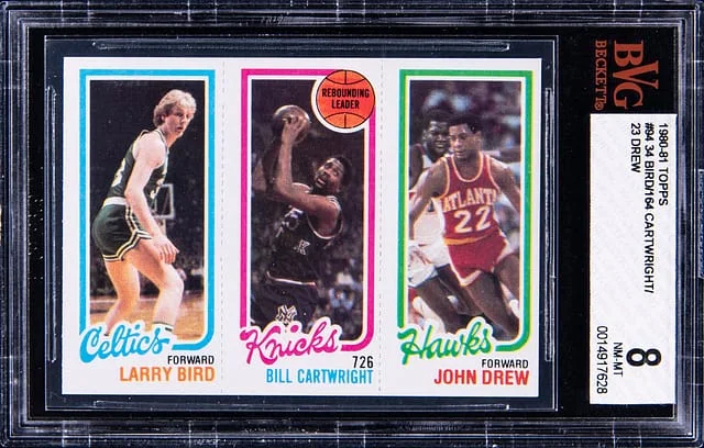 1980-81 Topps Larry Bird/Bill Cartwright/John Drew #no-number card image