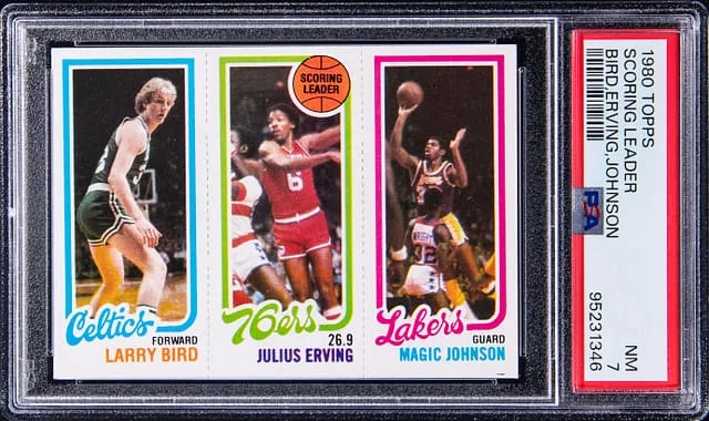 1980-81 Topps Larry Bird/Julius Erving #no-number card image