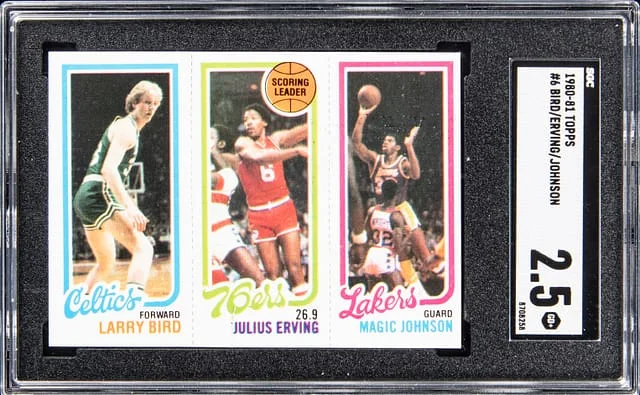1980-81 Topps Larry Bird/Magic Johnson #no-number card image