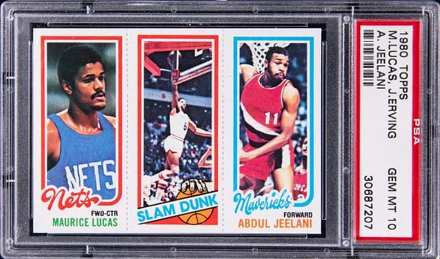 1980-81 Topps Lucas/Erving/Jeelani #no-number card image