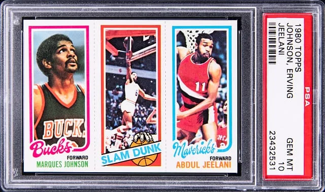 1980-81 Topps Marques Johnson/Julius Erving/Abdul Jeelani #no-number card image