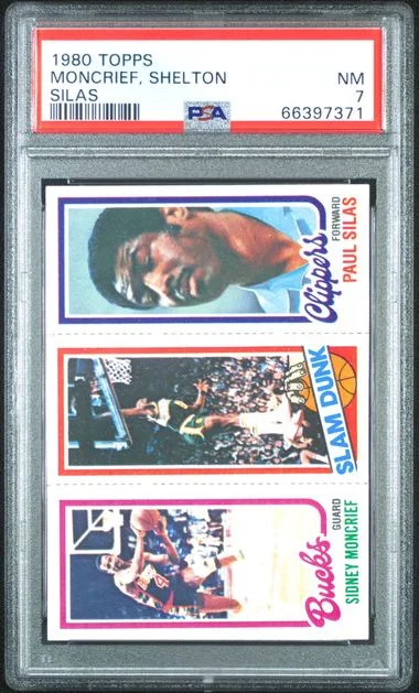 1980-81 Topps Paul Silas/Lonnie Shelton/Sidney Moncrief #no-number card image