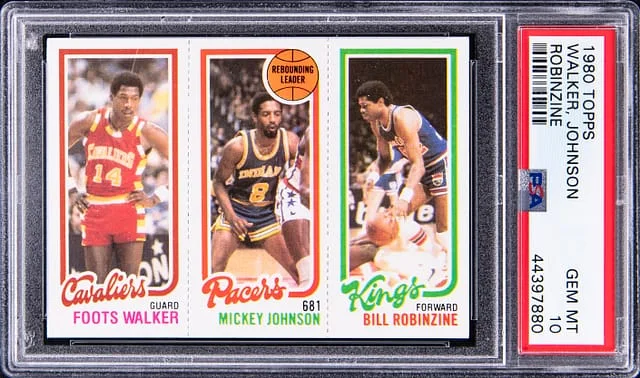 1980-81 Topps Rebounding Leader Foots Walker/Mickey Johnson/Bill Robinzine #no-number card image