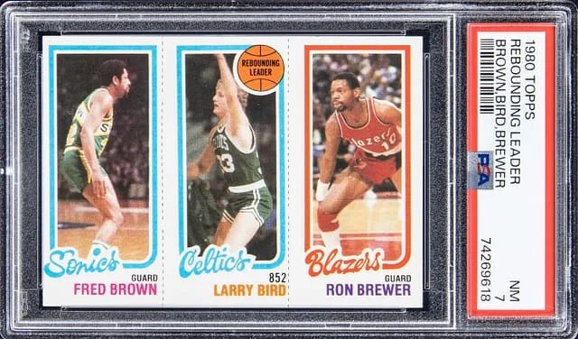 1980-81 Topps Rebounding Leader Larry Bird #no-number card image