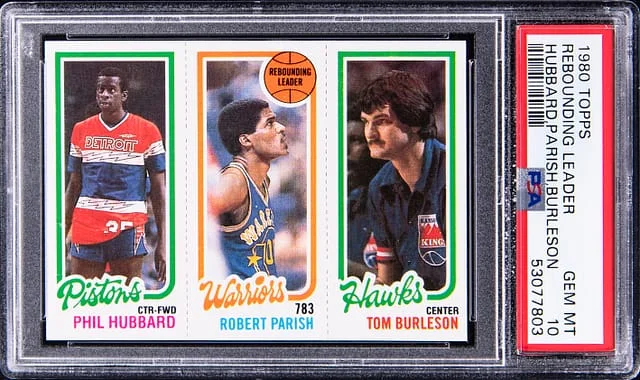 1980-81 Topps Rebounding Leader Phil Hubbard/Robert Parish/Tom Burleson #no-number card image