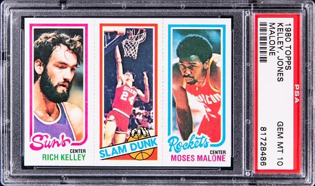 1980-81 Topps Rich Kelley/Bobby Jones/Moses Malone #no-number card image