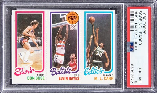 1980-81 Topps Scoring Leader Don Buse/Elvin Hayes/M.L. Carr #no-number card image