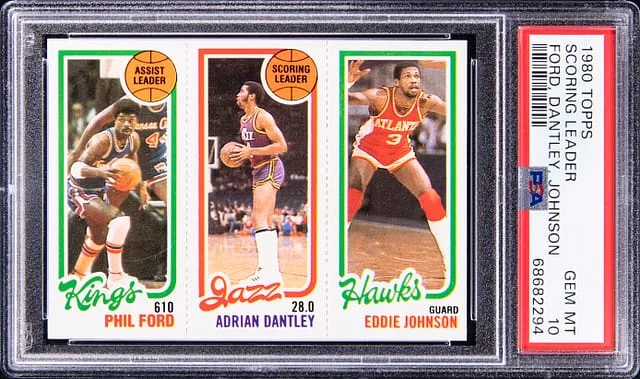 1980-81 Topps Scoring Leader Ford/Dantley/Johnson #no-number card image