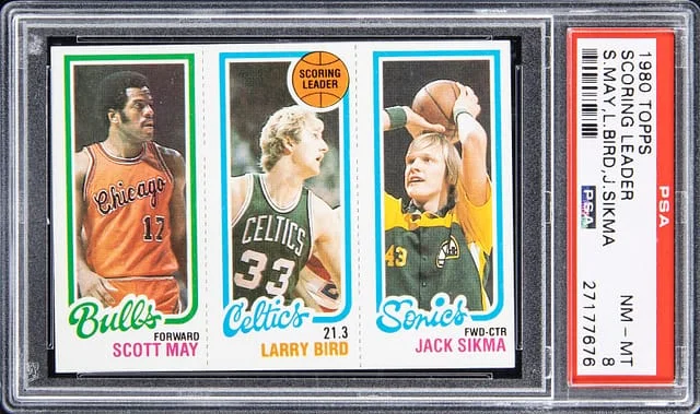 1980-81 Topps Scoring Leader May/Bird/Sikma - Larry Bird #no-number card image