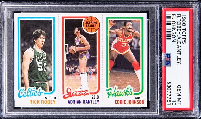 1980-81 Topps Scoring Leader Rick Robey/Adrian Dantley/Eddie Johnson #no-number card image