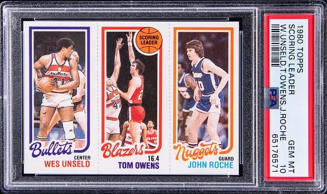 1980-81 Topps Scoring Leader Unseld/Owens/Roche #no-number card image