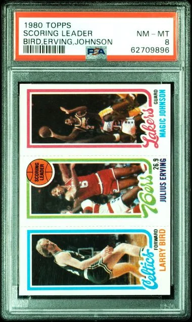1980-81 Topps Scoring Leaders Larry Bird/Magic Johnson #no-number card image