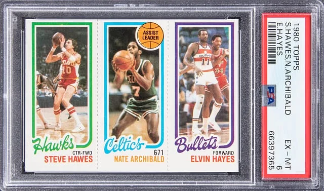 1980-81 Topps Steve Hawes/Nate Archibald/Elvin Hayes #no-number card image