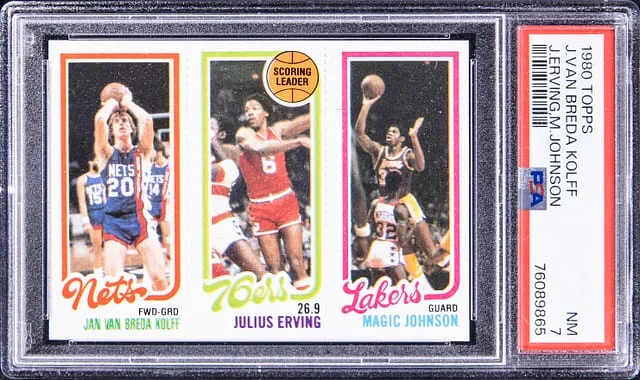 1980-81 Topps Van Breda Kolff/Erving/Johnson #no-number card image