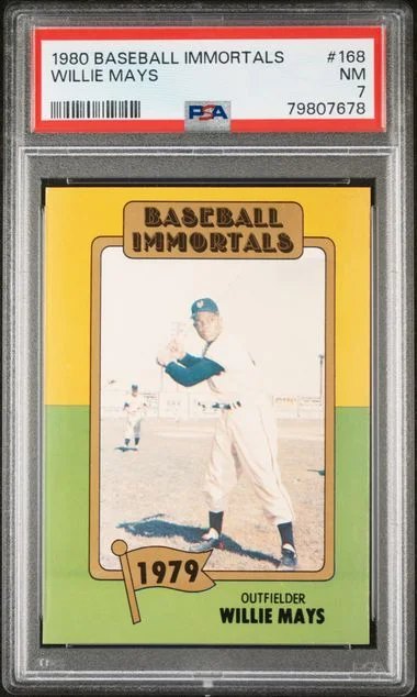 1980 Baseball Immortals Willie Mays #168 card image