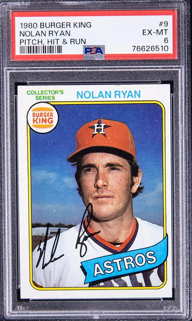 1980 Burger King Pitch, Hit & Run Nolan Ryan #9 card image