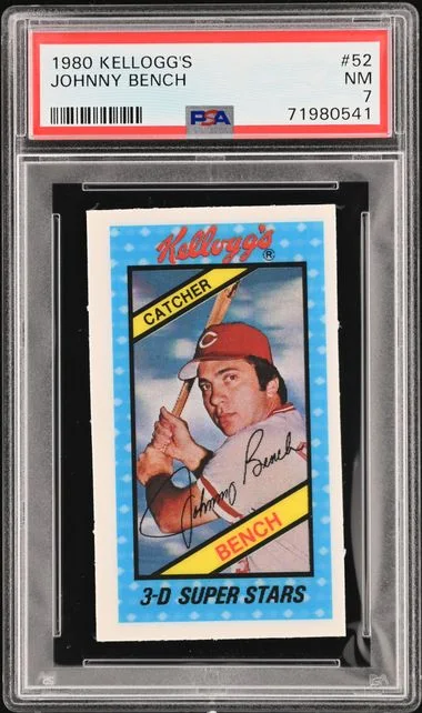 1980 Kellogg'S Johnny Bench #52 card image