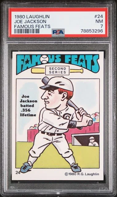 1980 Laughlin Famous Feats Joe Jackson #24 card image