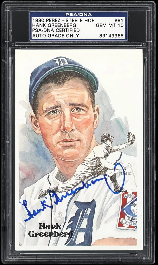 1980 Perez-Steele Hall of Fame Third Series Hank Greenberg #81 card image