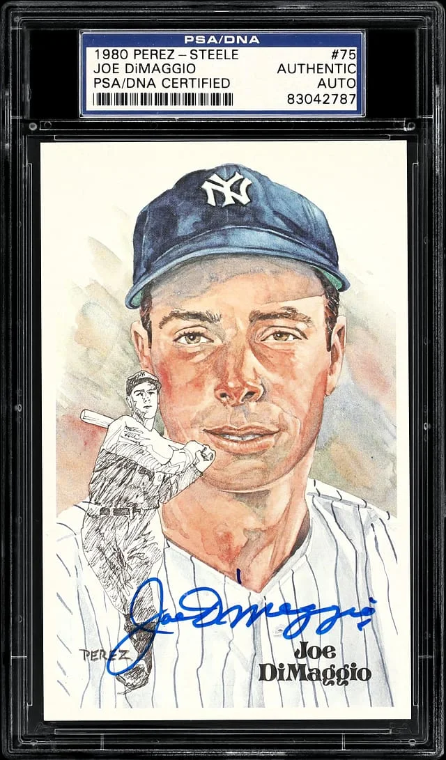 1980 Perez Steele Joe DiMaggio #75 card image