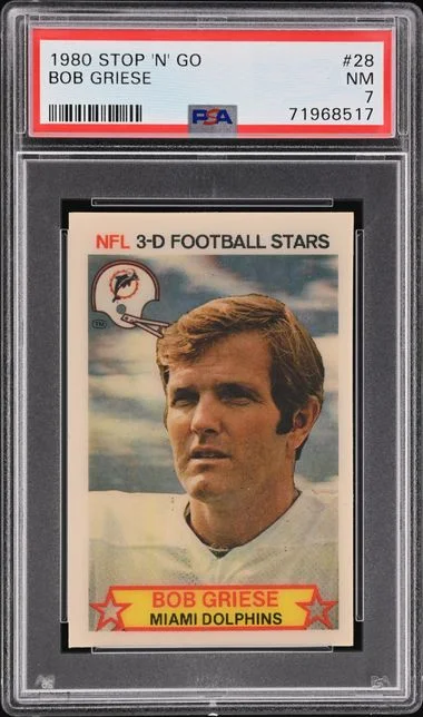 1980 Stop 'N' Go Bob Griese #28 card image