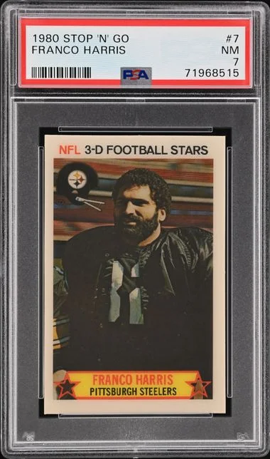 1980 Stop 'N' Go Franco Harris #7 card image