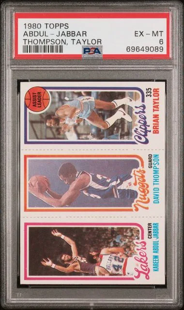 1980 Topps Abdul-Jabbar, Thompson, Taylor #no-number card image
