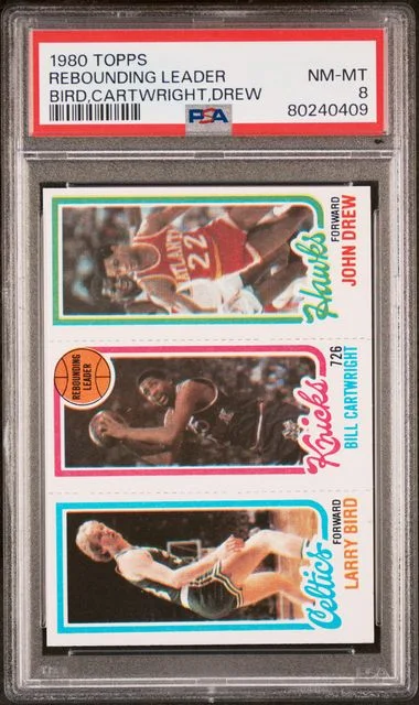 1980 Topps Bird,Cartwright,Drew Rebounding Leader #no-number card image