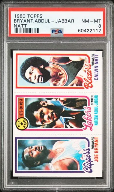 1980 Topps Calvin Natt/Joe Bryant/Kareem Abdul-Jabbar #no-number card image