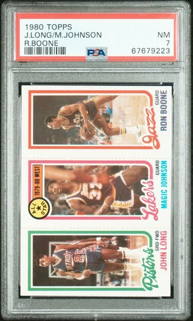 1980 Topps John Long/Magic Johnson/Ron Boone #no-number card image