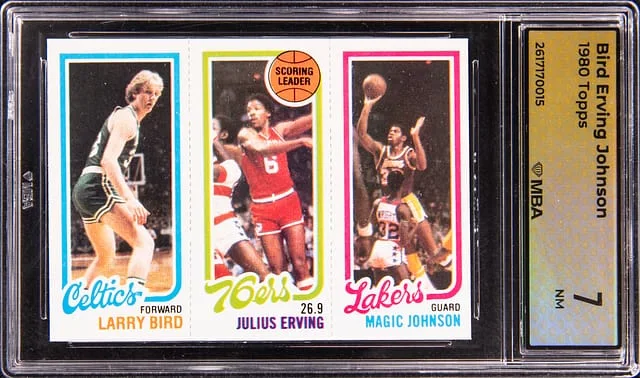 1980 Topps Larry Bird/Magic Johnson #no-number card image