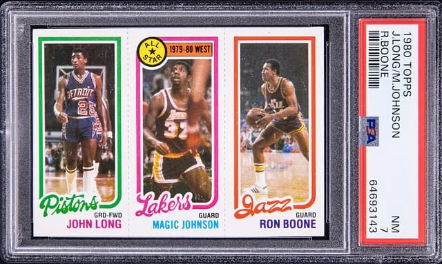 1980 Topps Magic Johnson/John Long/Ron Boone #no-number card image