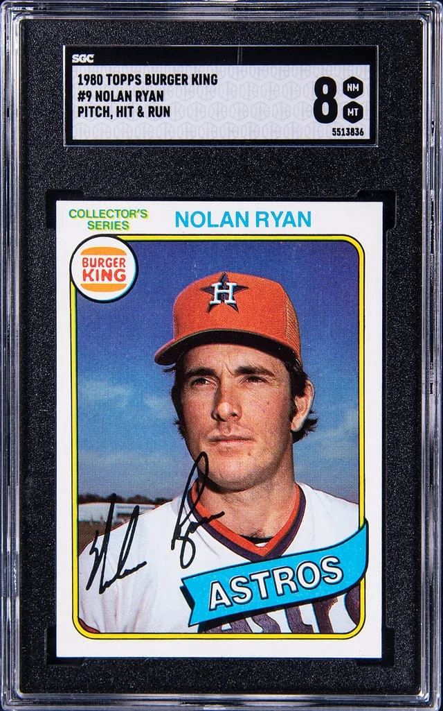 1980 Topps Nolan Ryan Burger King Pitch, Hit & Run #9 card image